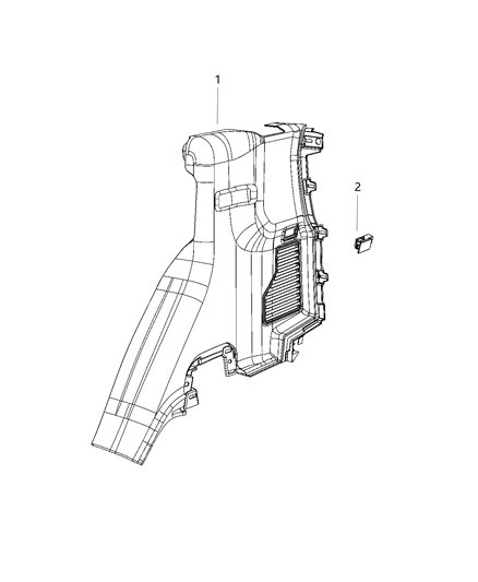 2021 Jeep Gladiator Quarter Trim Panel Diagram 2