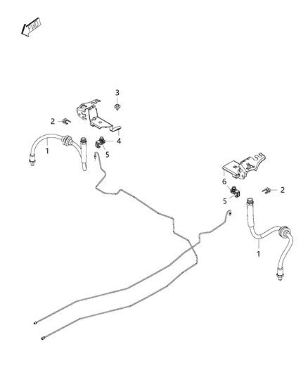 2020 Jeep Renegade Brake Hoses Rear Diagram