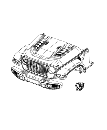 2021 Jeep Gladiator Lamps, Front Diagram 2