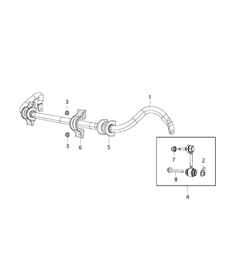 2019 Dodge Durango Front Stabilizer Bar Diagram