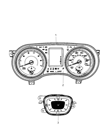 2013 Chrysler 300 Mask-Instrument Cluster Diagram for 68149017AA