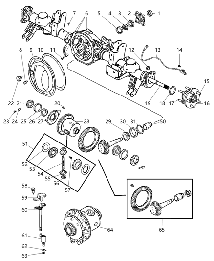 2005 Jeep Grand Cherokee DIFFERNTL-Differential Diagram for 52114574AA