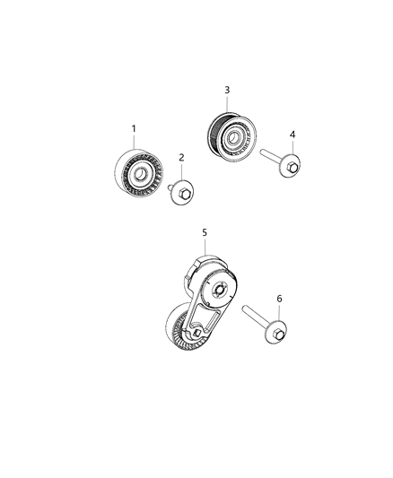 2020 Ram ProMaster 2500 Pulley & Related Parts Diagram