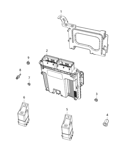 2021 Jeep Gladiator Modules, Engine Compartment Diagram 2