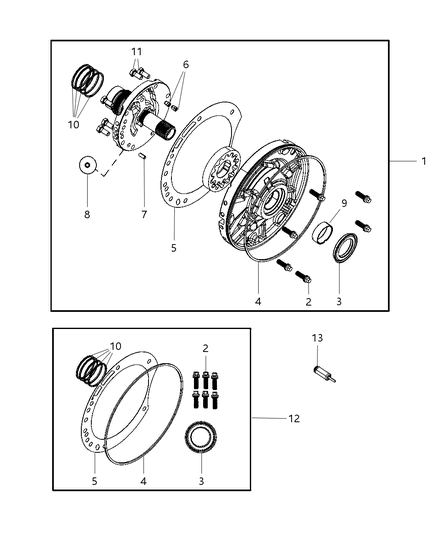 2020 Dodge Grand Caravan Oil Pump & Related Parts Diagram