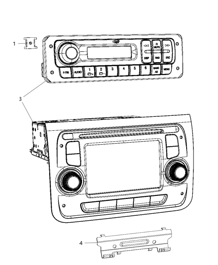 2020 Ram ProMaster 3500 Radio-Multi Media Diagram for 6RJ82LXFAB