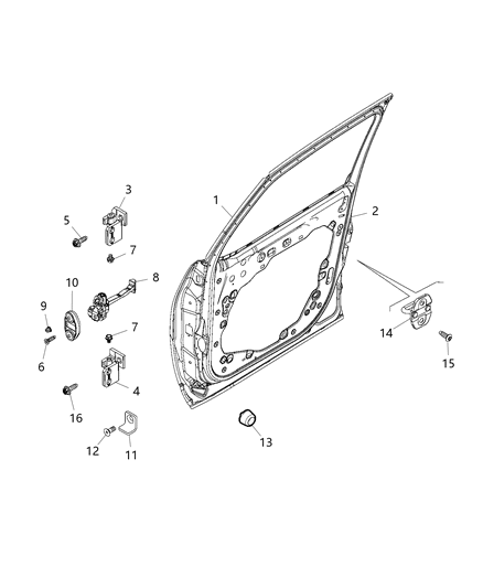 2020 Jeep Renegade Door-Front Diagram for 68526384AA