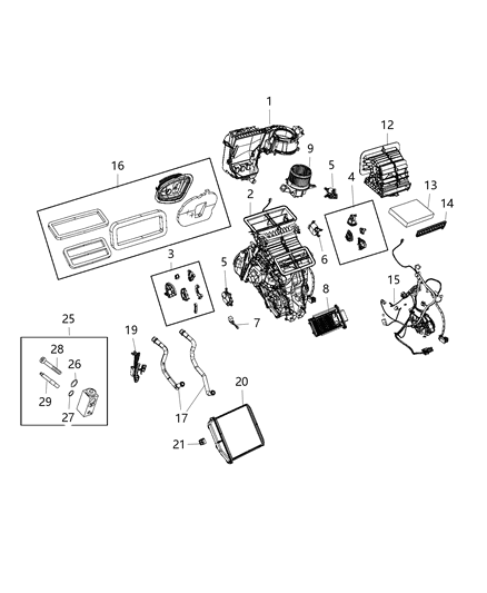 2019 Jeep Renegade Housing-A/C And Heater Diagram for 68266038AA