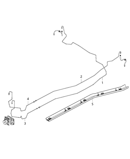 2018 Jeep Renegade Brake Tubes & Hoses Diagram 2