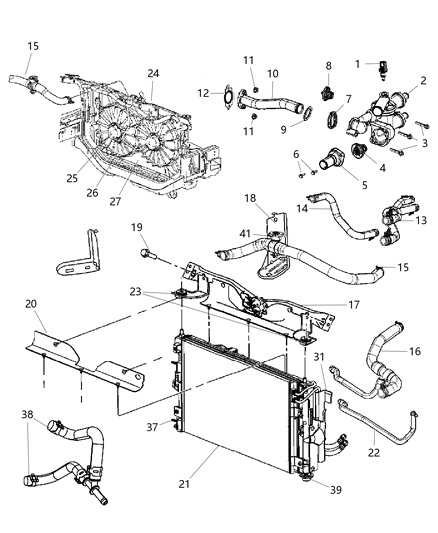 2007 Jeep Compass Clamp-Hose Diagram for 4809146AA