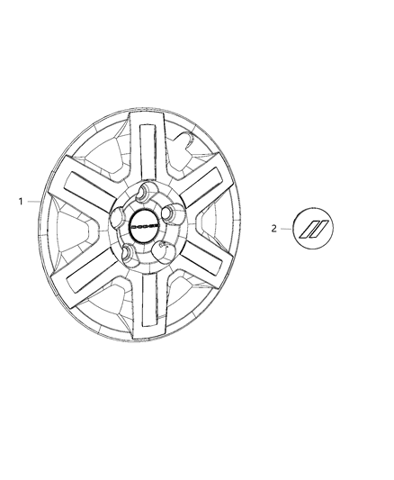 2018 Dodge Journey Wheel Covers & Center Caps Diagram