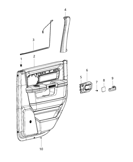 2020 Ram 5500 Rear Door Trim Panel Diagram