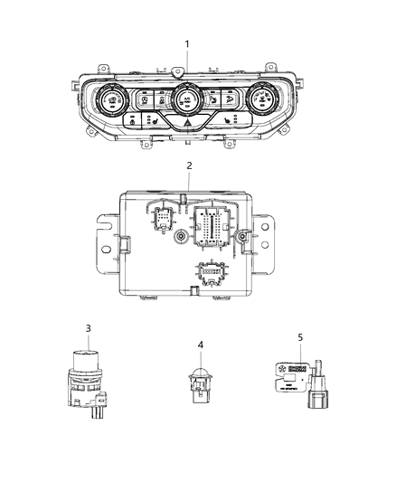 2021 Jeep Gladiator Control-A/C And Heater Diagram for 68474248AC