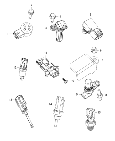 2020 Jeep Renegade Sensors, Engine Compartment Diagram 5