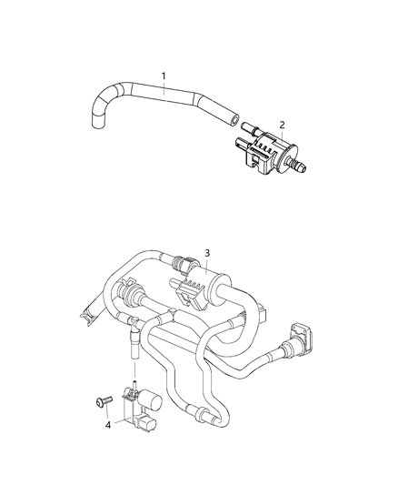 2018 Jeep Renegade Emission Control Vacuum Harness Diagram