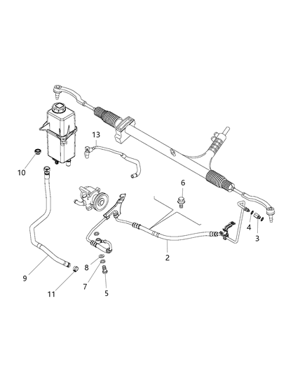 2020 Ram ProMaster 1500 Power Steering Hoses Diagram 1