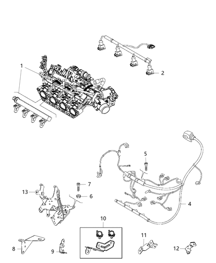 2020 Jeep Compass Bracket-Wiring Diagram for 68283328AA