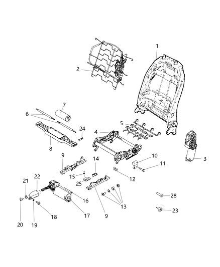 2020 Jeep Renegade Motor-Power Seat Diagram for 68270832AA