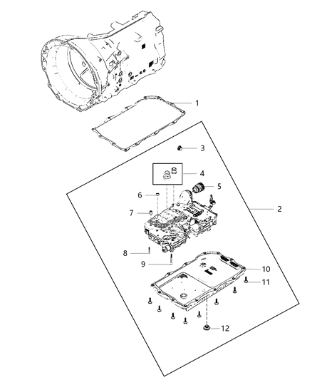 2021 Jeep Gladiator Valve Body & Related Parts Diagram 2