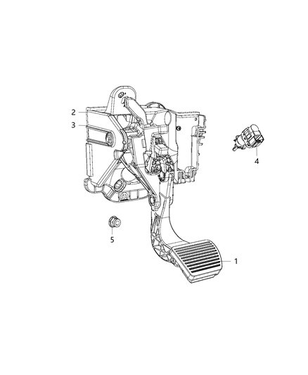 2018 Jeep Compass Pedal-Brake And Accelerator Diagram for 68319939AA