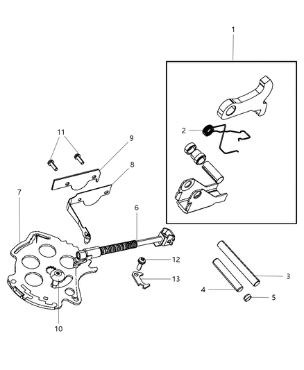 2019 Dodge Journey Parking Sprag & Related Parts Diagram 1