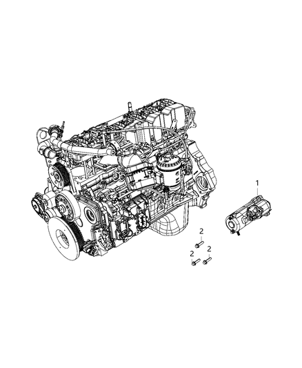 2020 Ram 2500 Starter & Related Parts Diagram 1