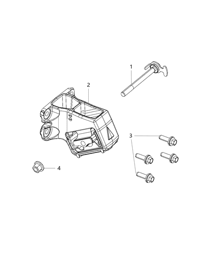 2020 Ram 3500 Engine Mounting Left Side Diagram 1