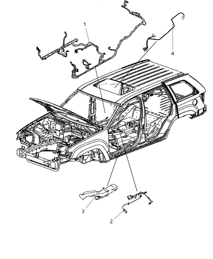 2011 Jeep Grand Cherokee Wiring-Body Diagram for 68081287AE