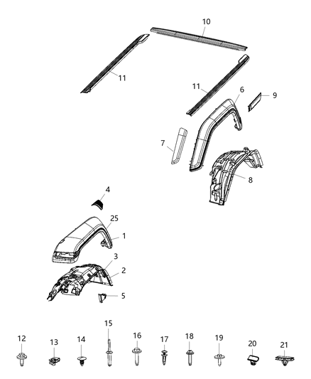 2020 Jeep Gladiator Clip-W Type Diagram for 68526185AA