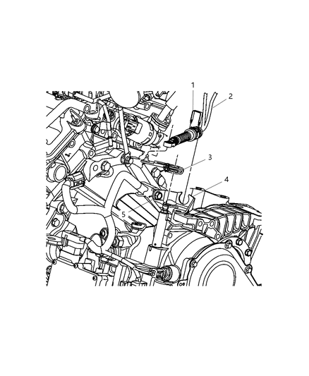 2018 Dodge Journey Gearshift Lever , Cable And Bracket Diagram 1