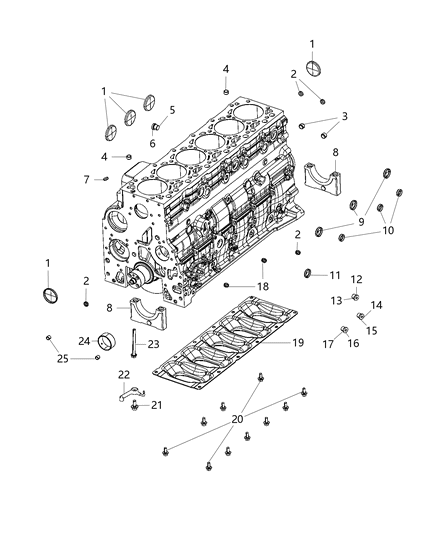 2019 Ram 3500 Cylinder Block And Hardware Diagram 2