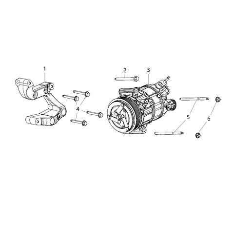 2021 Jeep Wrangler Screw-HEXAGON Head Diagram for 6512355AA