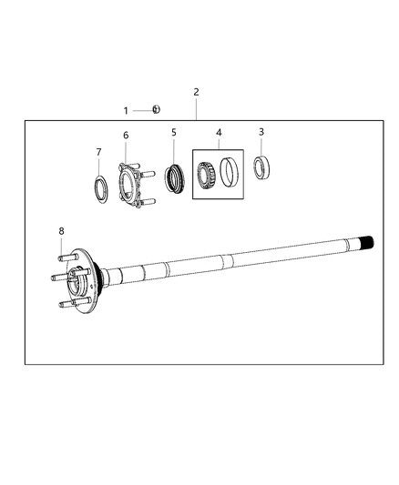 2020 Jeep Wrangler Ring-Axle Shaft Diagram for 68507421AA