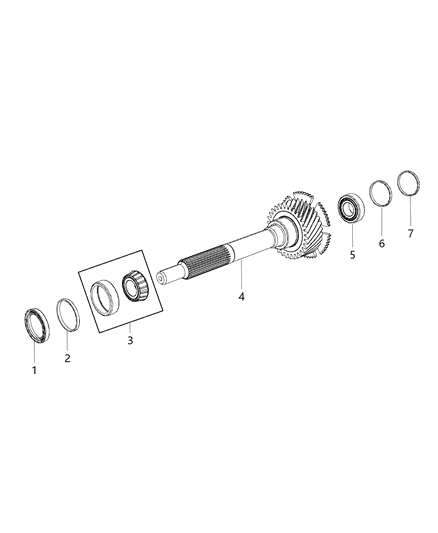 2016 Dodge Viper Input Shaft Assembly Diagram 1