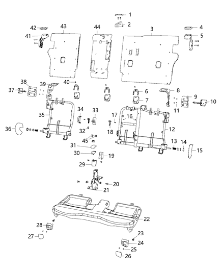2019 Jeep Cherokee Cover-ARMREST Diagram for 68416566AA