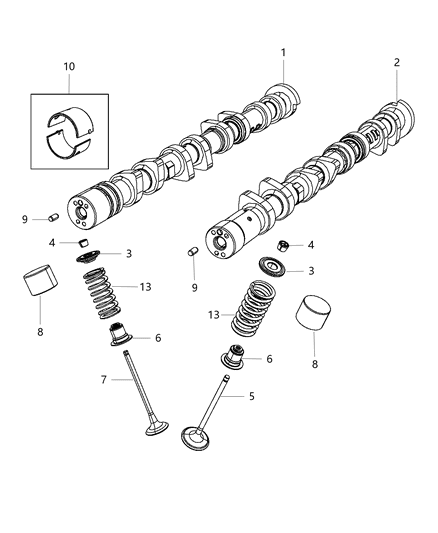 2017 Dodge Journey Camshafts & Valvetrain Diagram 3