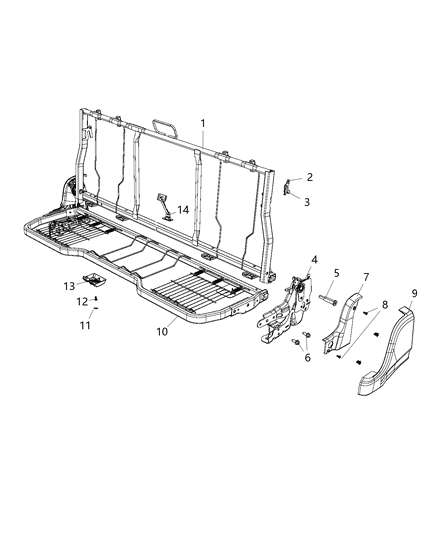 2020 Ram 1500 Strap-Seat Diagram for 68406233AA