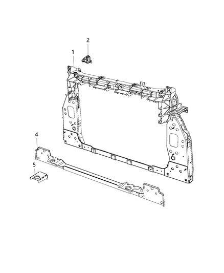 2018 Jeep Renegade Radiator Support Diagram