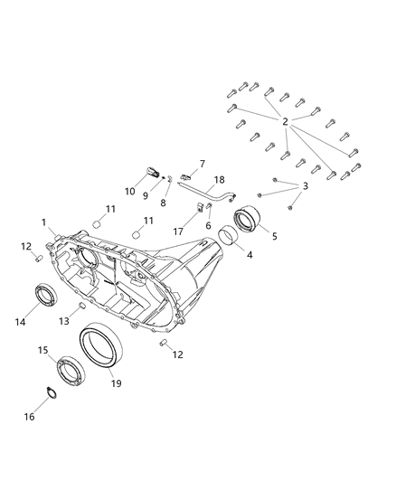 2020 Ram 3500 Rear Case & Related Parts Diagram 1