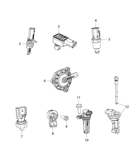 2020 Ram ProMaster 3500 Sensors, Engine Diagram