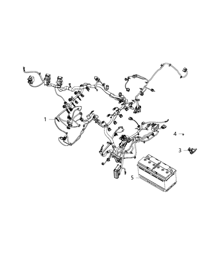 2018 Ram 1500 Wiring, Battery Diagram 3