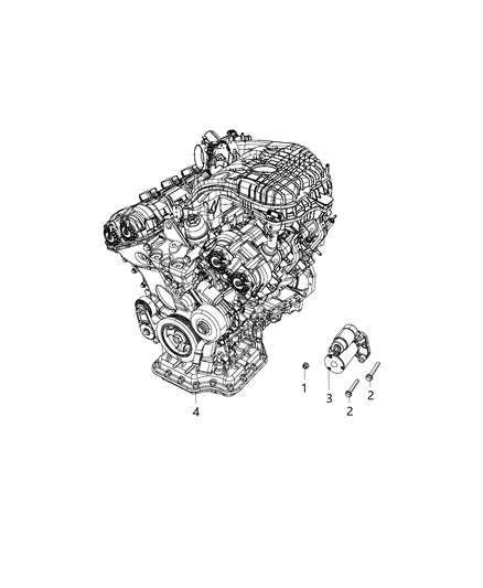 2020 Dodge Grand Caravan Starter & Related Parts Diagram