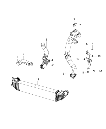 2018 Jeep Renegade Charge Air Cooler Diagram 1