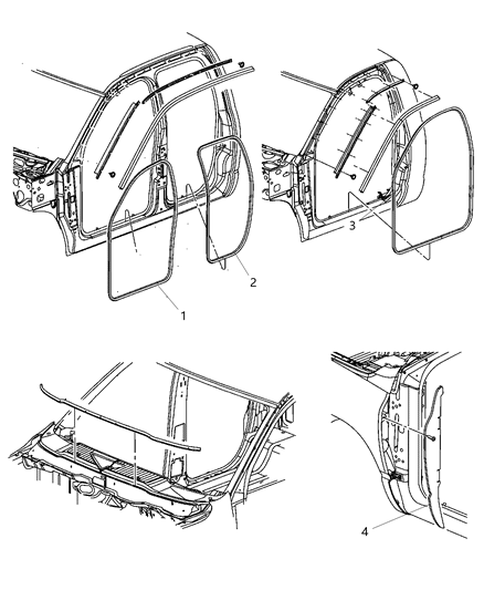 2020 Ram 3500 Body Weatherstrips & Seals Diagram