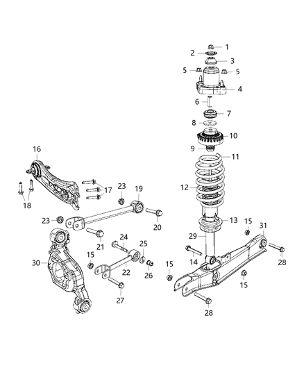 2018 Dodge Journey Suspension - Rear Diagram