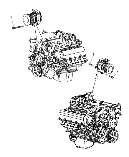 2010 Jeep Commander A/C Compressor Mounting Diagram 1