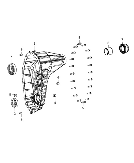 2019 Ram 3500 Rear Case & Related Parts Diagram 3