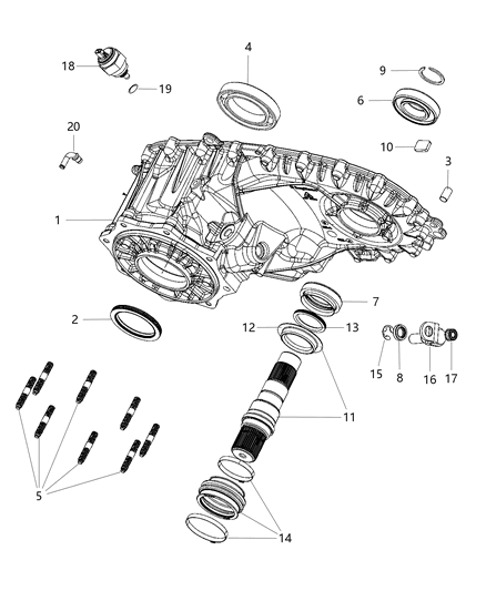 2020 Ram 3500 Front Case & Related Parts Diagram 1