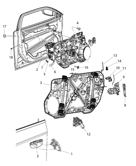 2020 Dodge Charger Cable-Outside Handle Diagram for 68359599AC
