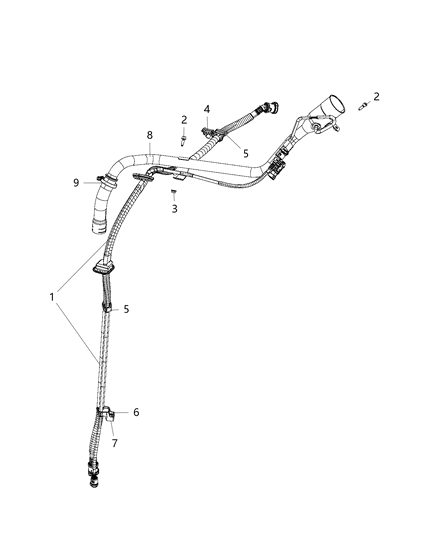 2018 Jeep Renegade Fuel Filler Tube Diagram